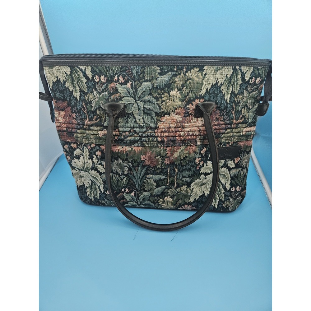 Vintage Atlantic Floral Tapestry Travel Tote